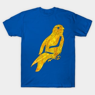 Golden peregrine falcon mandala ecopop T-Shirt